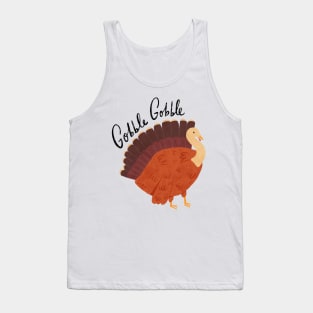 "Gobble Gobble" Thanksgiving Turkey Tank Top